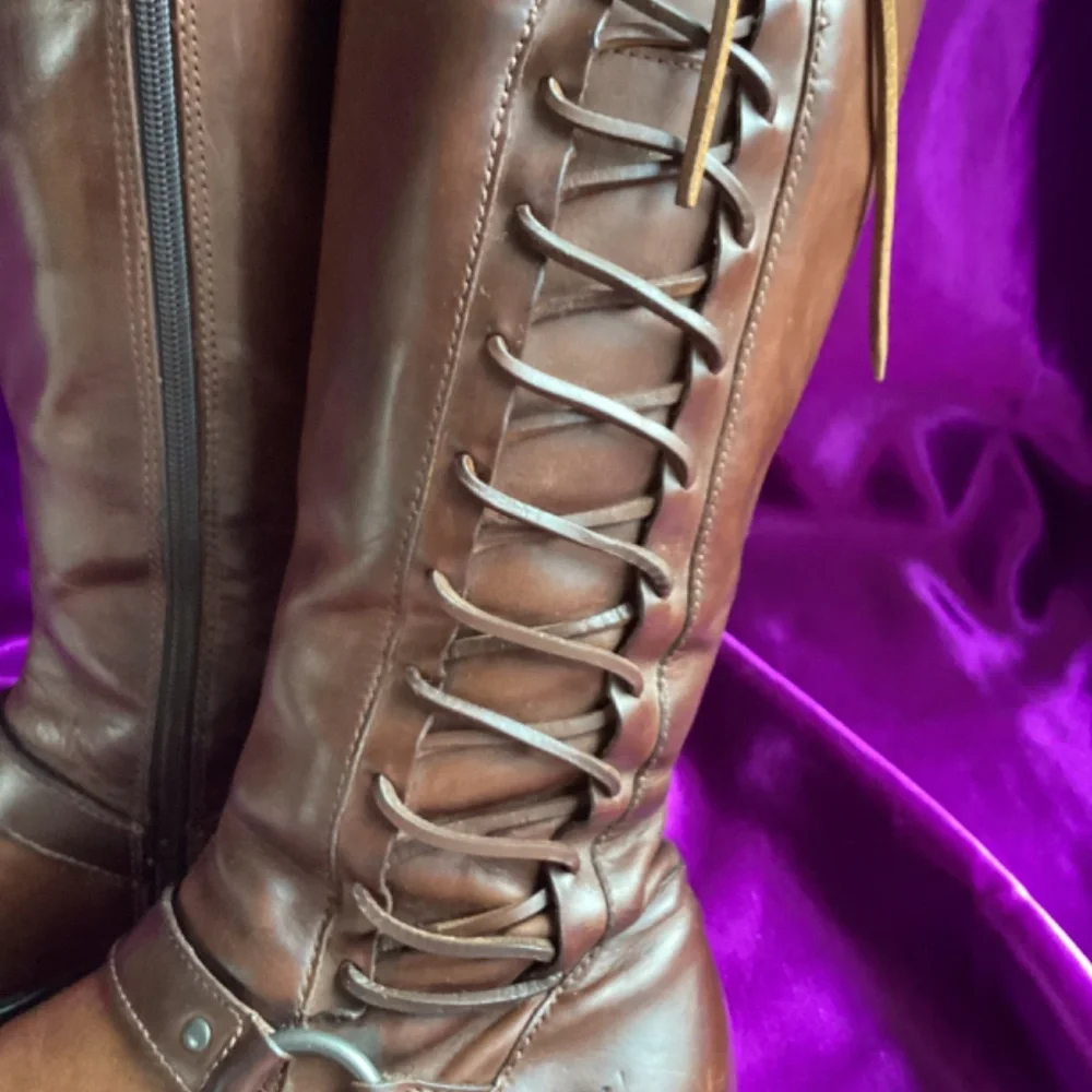 Born Brown Over-the-Knee Lace-Up Riding Boots